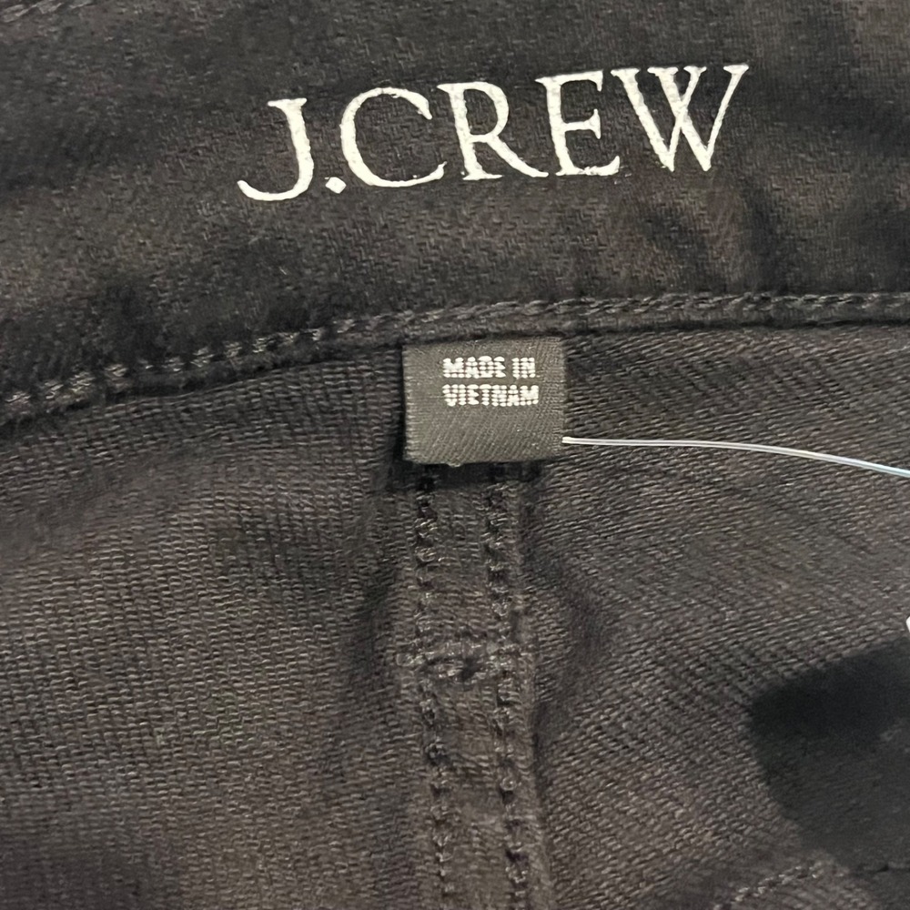 NWT J Crew 96 Low Rise Denim Trouser Jeans Womens 32T Black Wide Leg - Picture 8 of 9